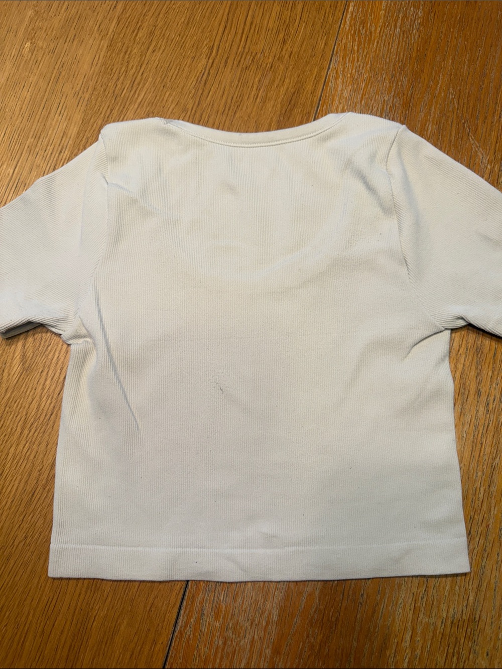 Garage White Ribbed Scoop Neck Crop Tee - Picture 4 of 4